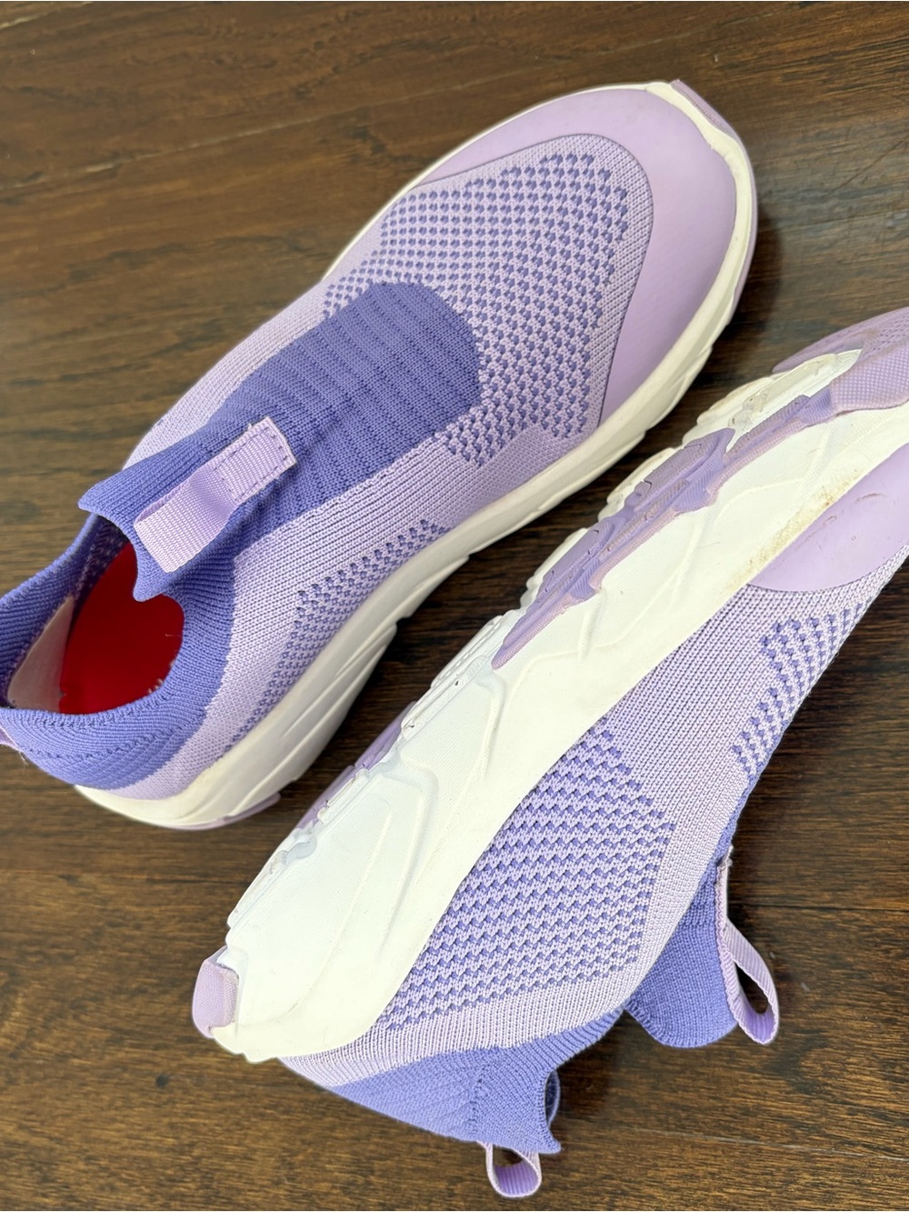Reima Sujuva Girls 3.5 Lilac Knit Slip-On Sneakers - Like New